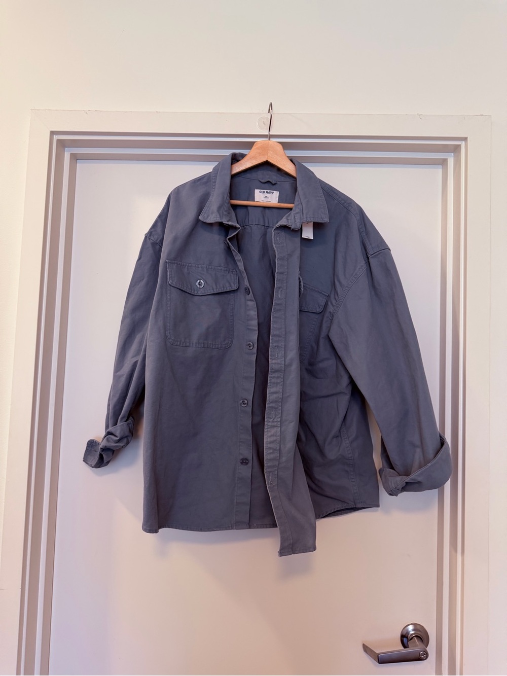 Old Navy Men's Lightweight Shirt Jacket - Slate Gray Blue